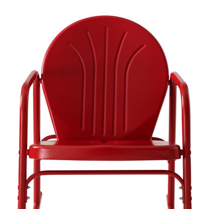 Griffith 3Pc Retro Outdoor Rocking Chair Set - Side Table & 2 Rocking Chairs