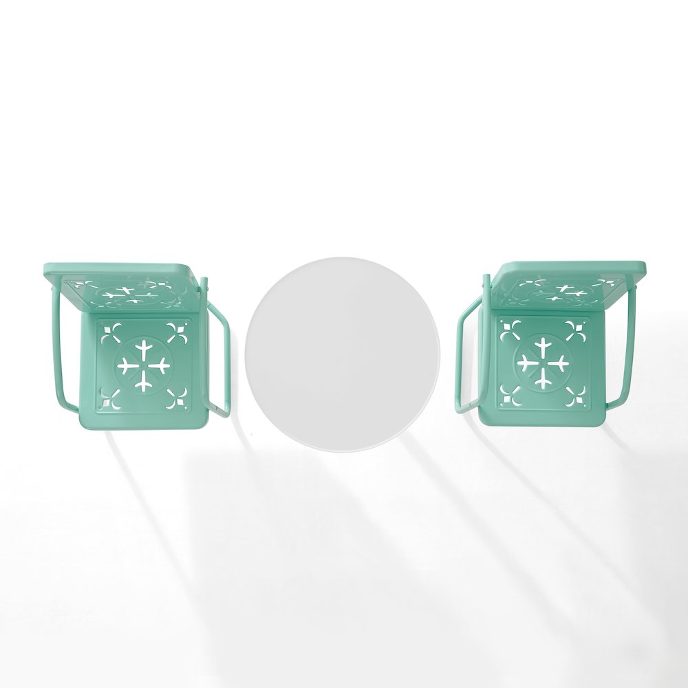 Azalea 3-Piece Retro Outdoor Bistro Set - Bistro Table & 2 Chairs