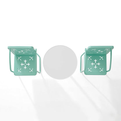 Azalea 3-Piece Retro Outdoor Bistro Set - Bistro Table & 2 Chairs