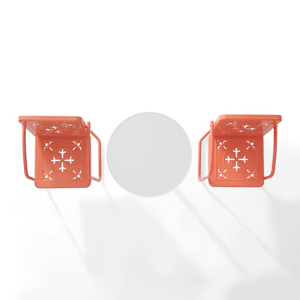 Azalea 3-Piece Retro Outdoor Bistro Set - Bistro Table & 2 Chairs