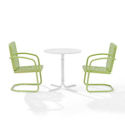 Azalea 3-Piece Retro Outdoor Bistro Set - Bistro Table & 2 Chairs