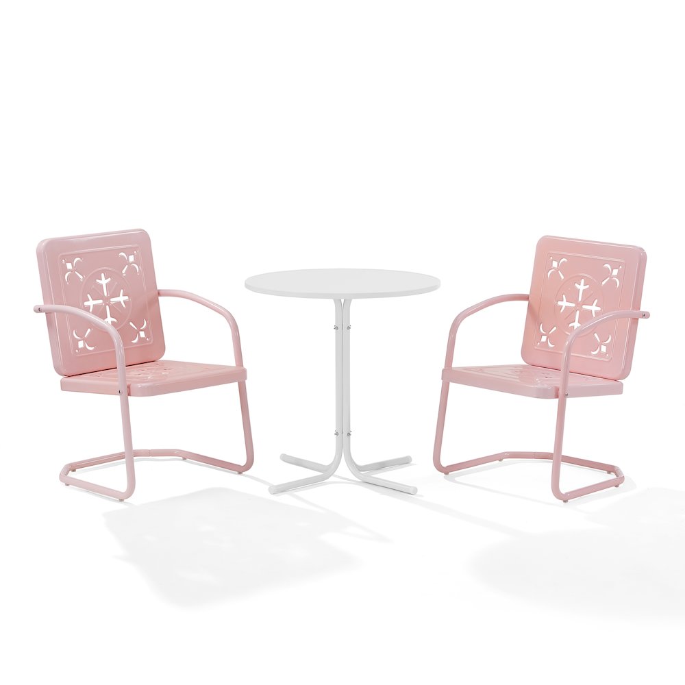 Azalea 3-Piece Retro Outdoor Bistro Set - Bistro Table & 2 Chairs