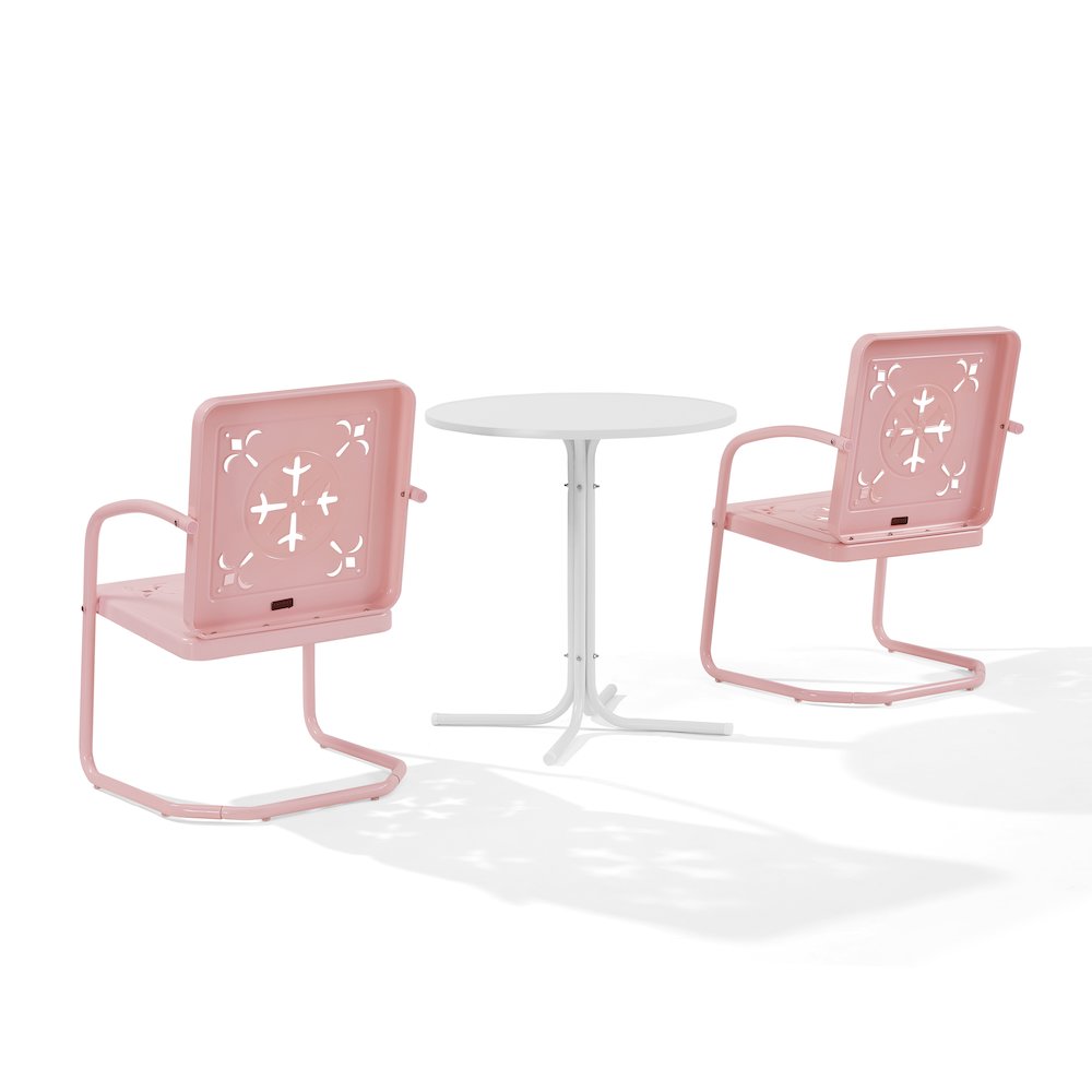 Azalea 3-Piece Retro Outdoor Bistro Set - Bistro Table & 2 Chairs