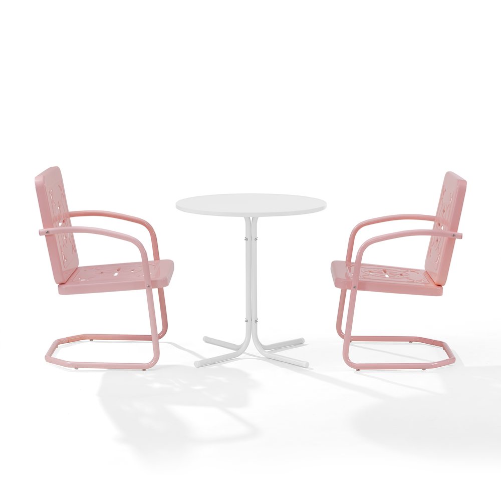 Azalea 3-Piece Retro Outdoor Bistro Set - Bistro Table & 2 Chairs
