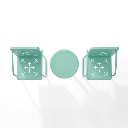 Azalea 3-Piece Retro Outdoor Chair Set - Side Table & 2 Chairs