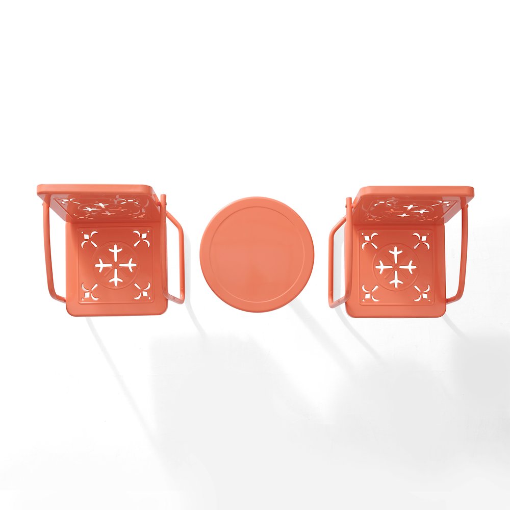 Azalea 3-Piece Retro Outdoor Chair Set - Side Table & 2 Chairs