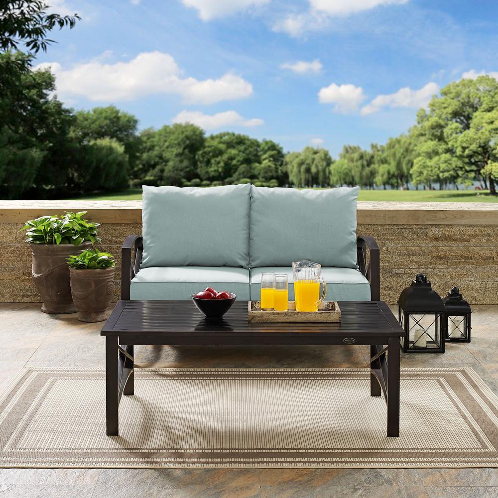 Kaplan 2Pc Outdoor Loveseat Patio Furniture Set - Loveseat & Coffee Table