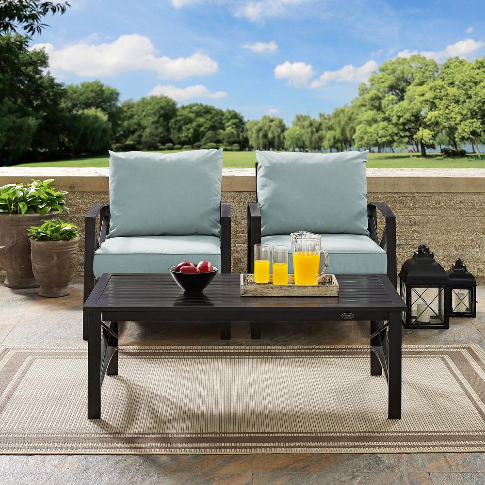 Kaplan 3Pc Outdoor Chair Set - Coffee Table & 2 Chairs