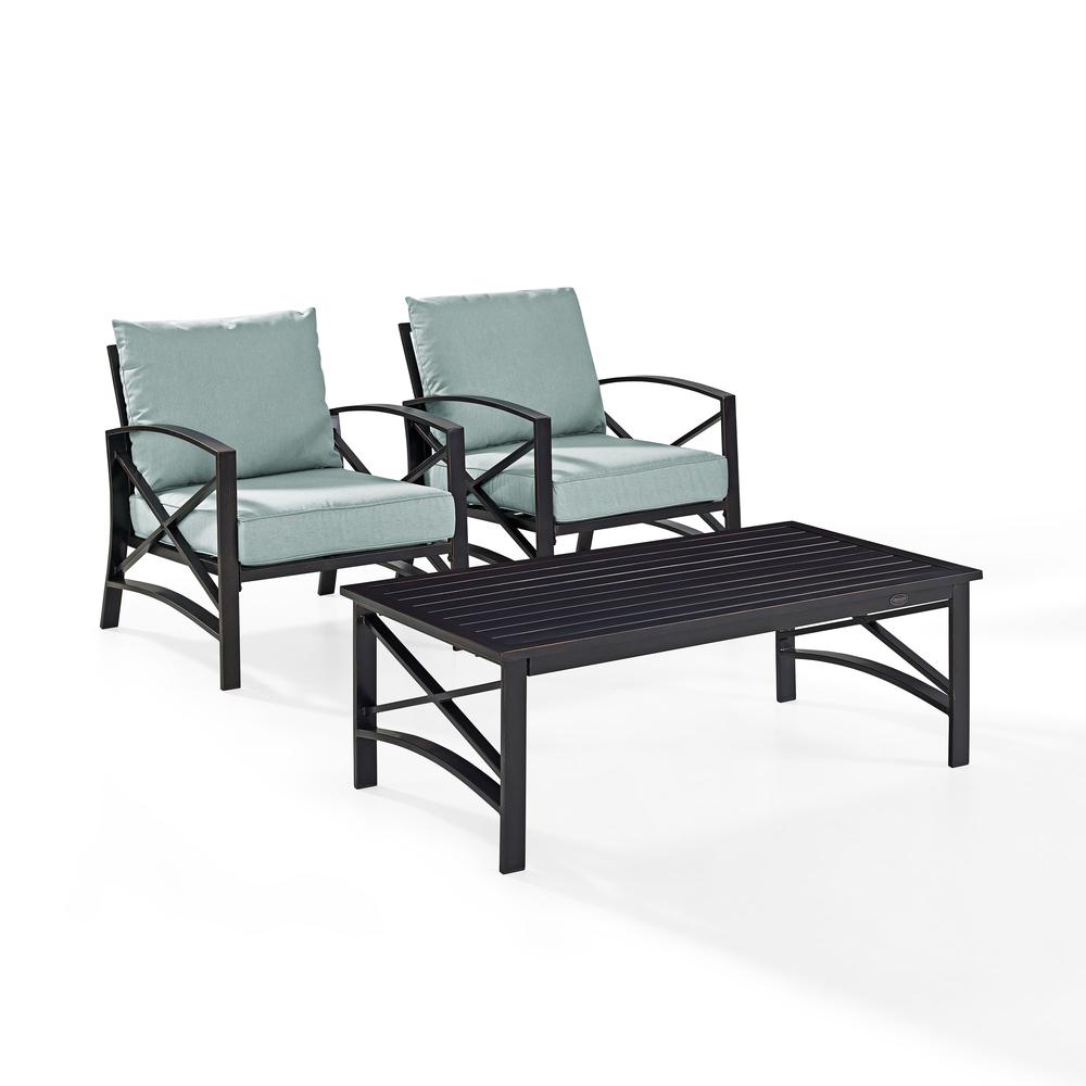 Kaplan 3Pc Outdoor Chair Set - Coffee Table & 2 Chairs