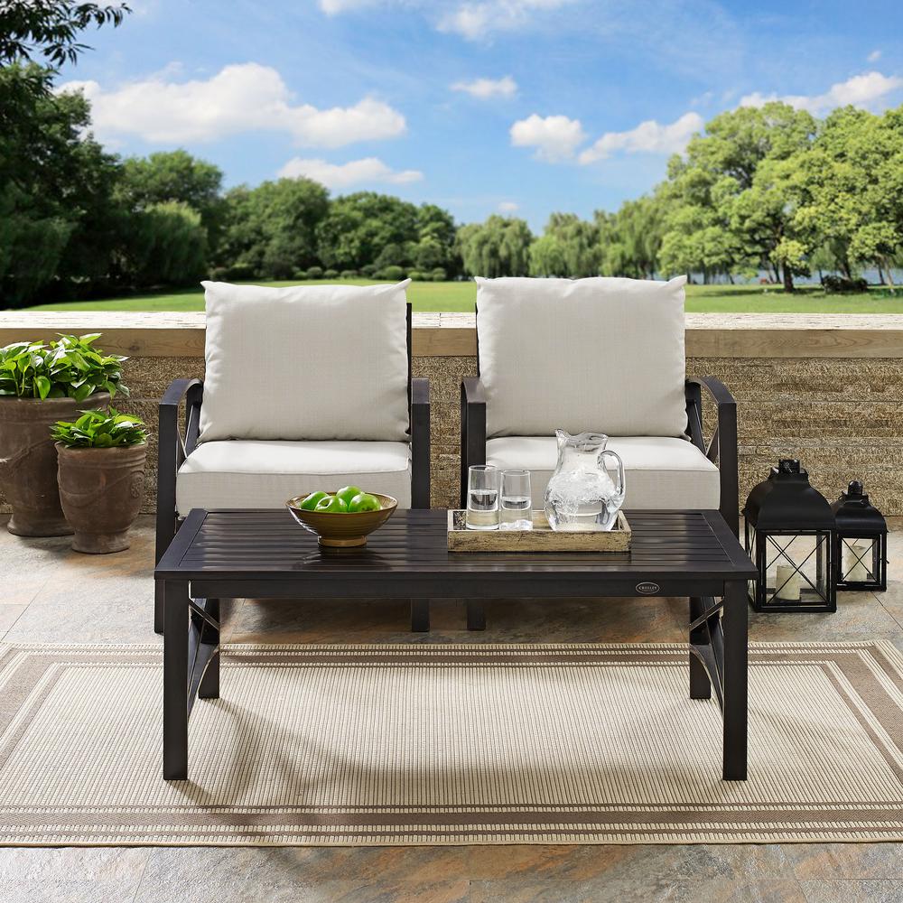 Kaplan 3Pc Outdoor Chair Set - Coffee Table & 2 Chairs