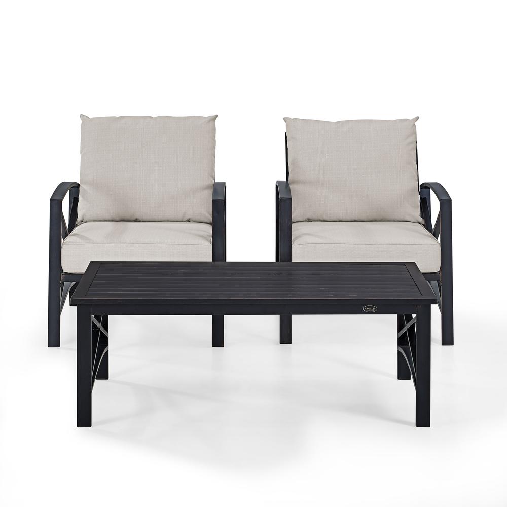 Kaplan 3Pc Outdoor Chair Set - Coffee Table & 2 Chairs