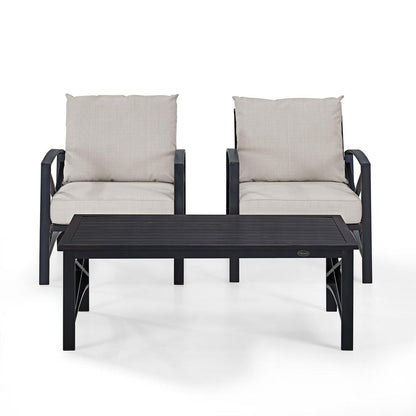 Kaplan 3Pc Outdoor Chair Set - Coffee Table & 2 Chairs