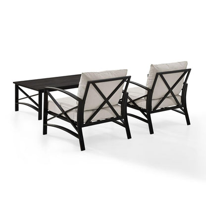 Kaplan 3Pc Outdoor Chair Set - Coffee Table & 2 Chairs