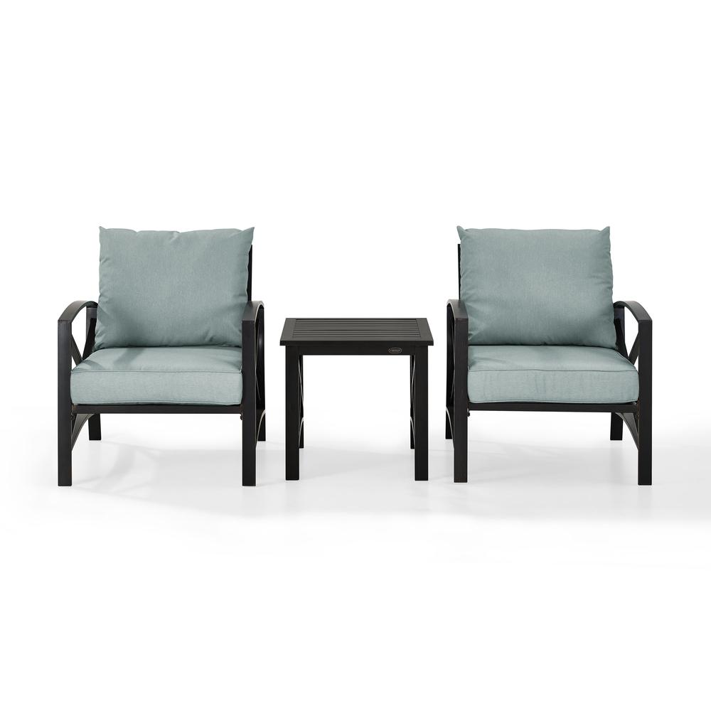 Kaplan 3Pc Outdoor Chair Set - Side Table & 2 Chairs