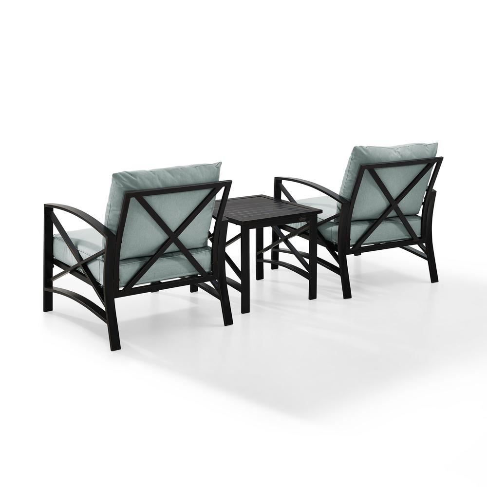 Kaplan 3Pc Outdoor Chair Set - Side Table & 2 Chairs