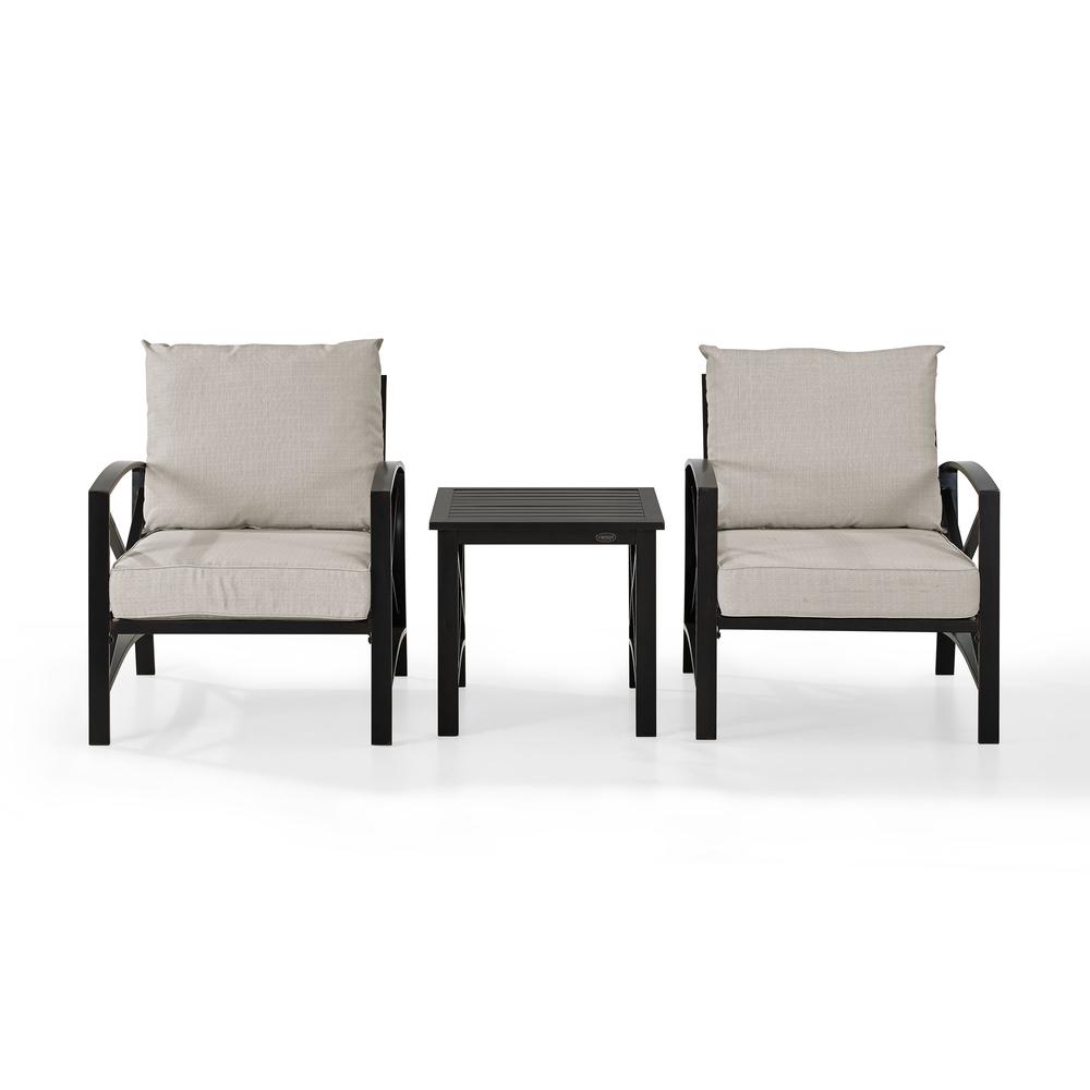 Kaplan 3Pc Outdoor Chair Set - Side Table & 2 Chairs