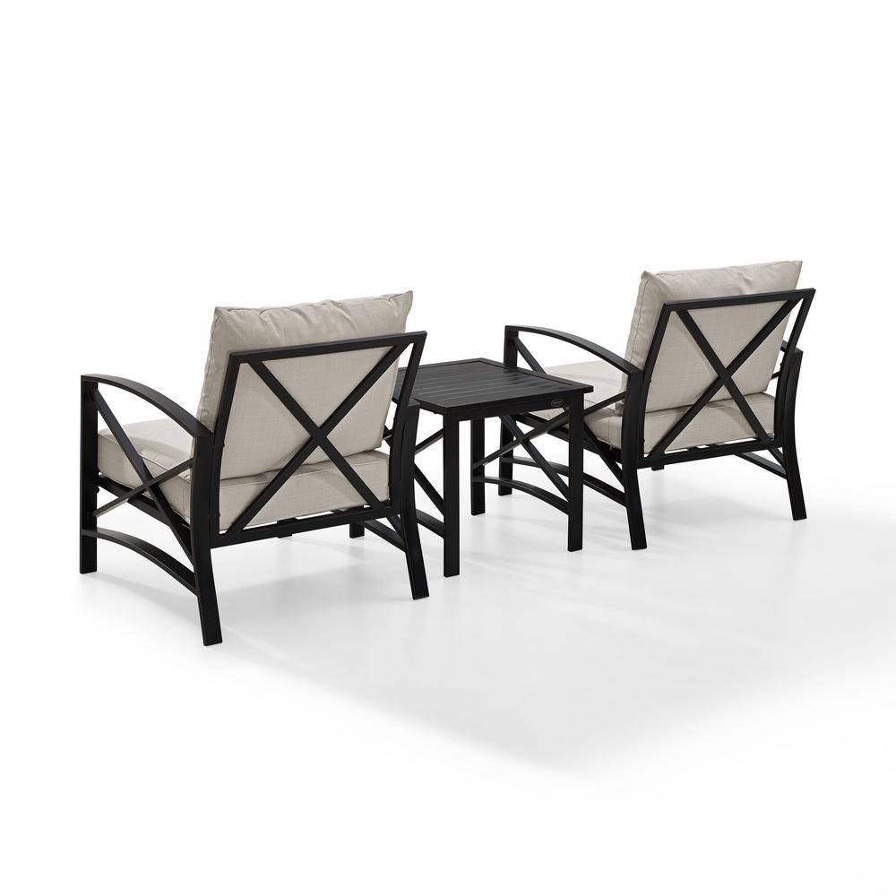 Kaplan 3Pc Outdoor Chair Set - Side Table & 2 Chairs