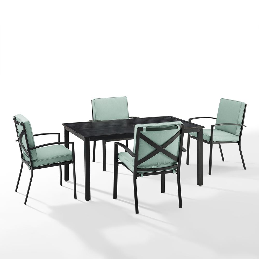 Kaplan 5Pc Outdoor Dining Set - Table & 4 Chairs