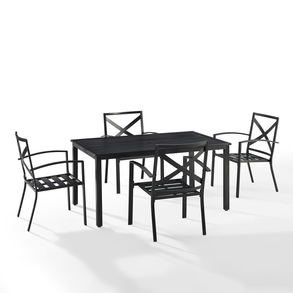 Kaplan 5Pc Outdoor Dining Set - Table & 4 Chairs