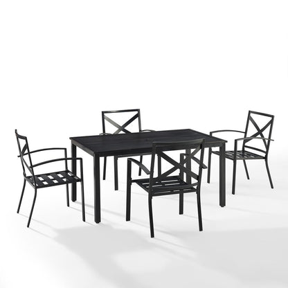 Kaplan 5Pc Outdoor Dining Set - Table & 4 Chairs
