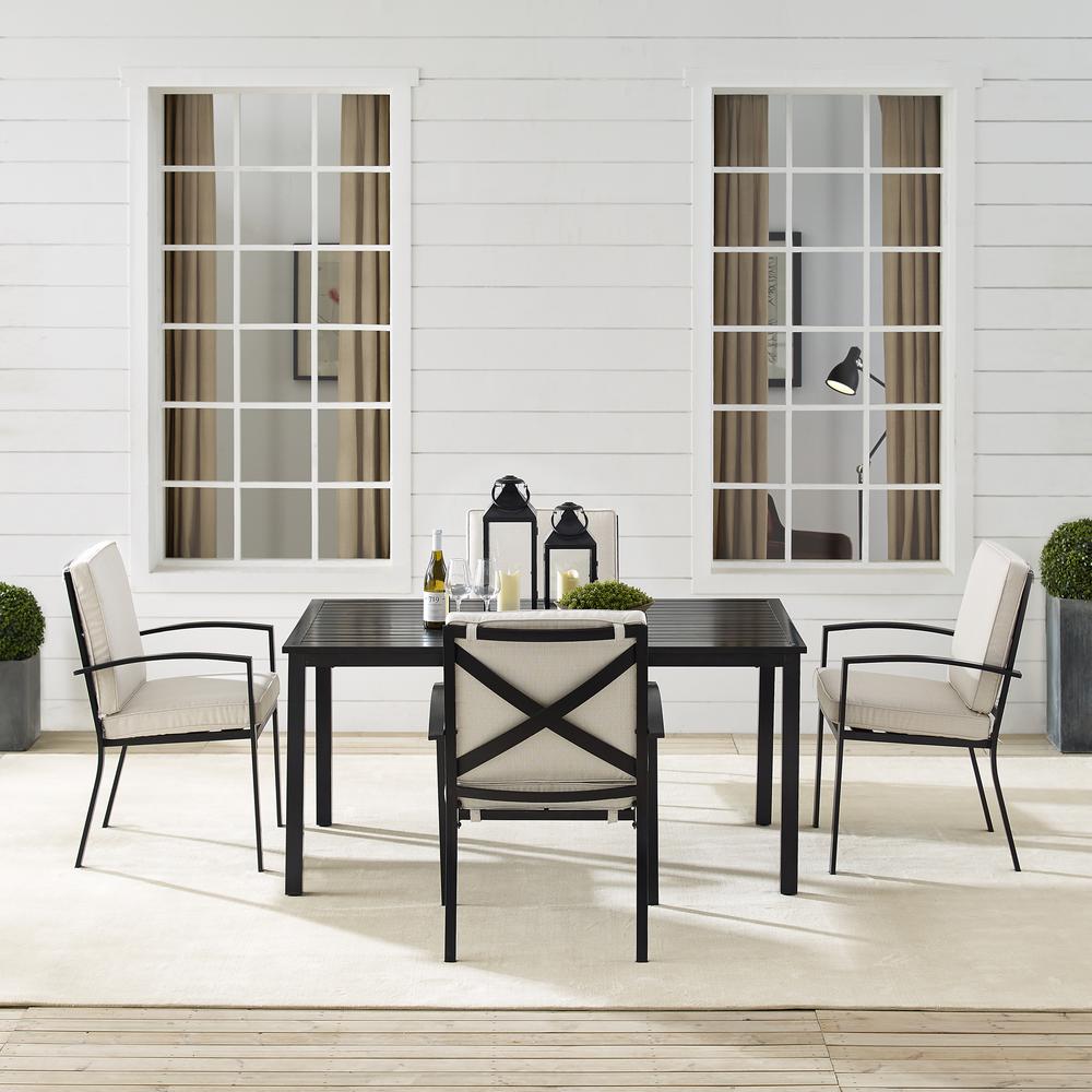 Kaplan 5Pc Outdoor Dining Set - Table & 4 Chairs