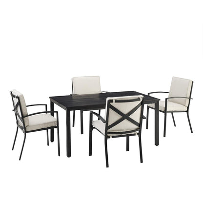 Kaplan 5Pc Outdoor Dining Set - Table & 4 Chairs