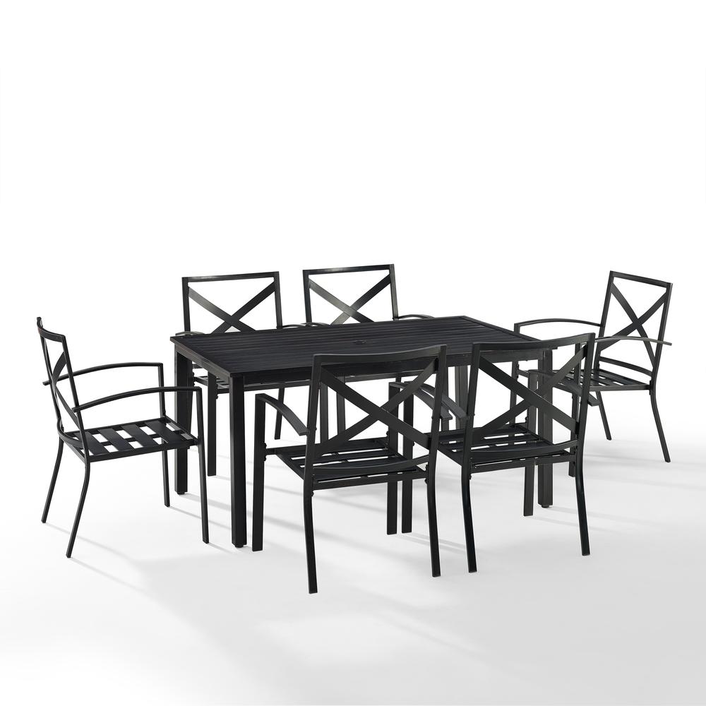 Kaplan 7Pc Outdoor Dining Set - Table & 6 Chairs