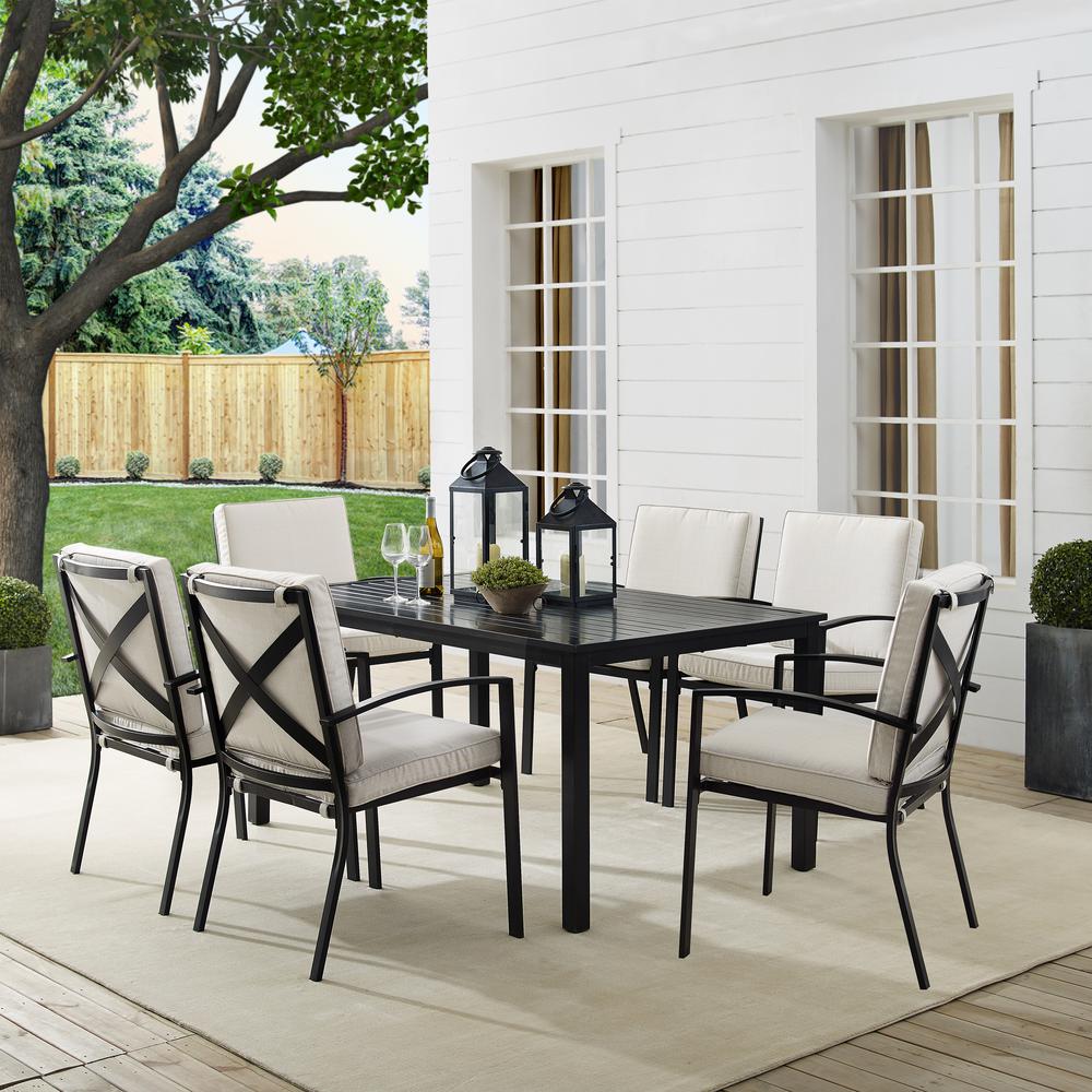 Kaplan 7Pc Outdoor Dining Set - Table & 6 Chairs