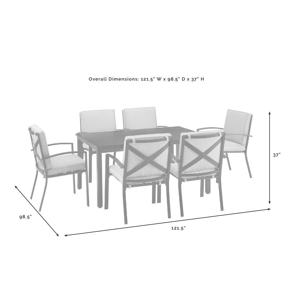 Kaplan 7Pc Outdoor Dining Set - Table & 6 Chairs