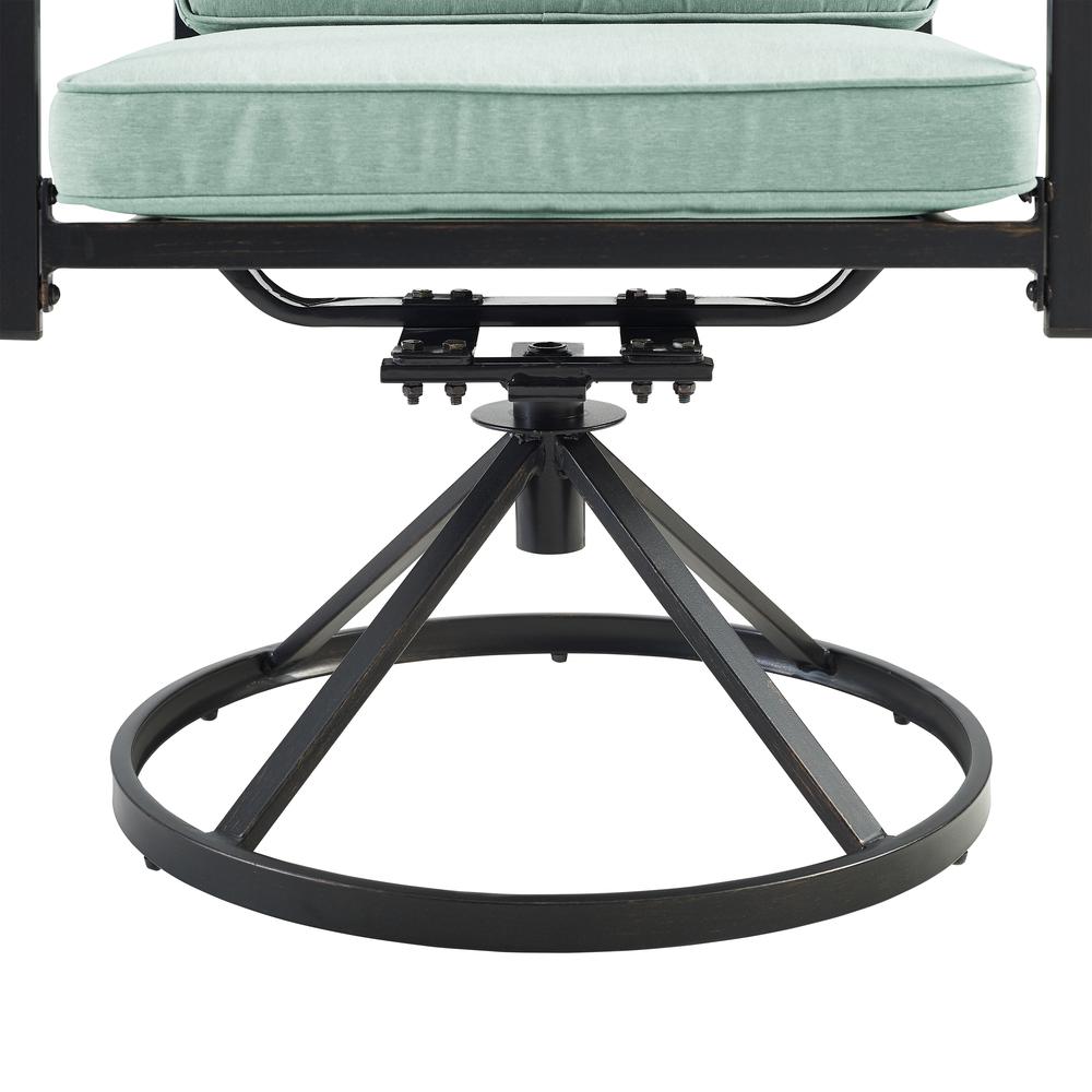 Kaplan 7Pc Outdoor Dining Set Mist/Oil Rubbed Bronze - Table, 4 Swivel Chairs, & 2 Regular Chairs