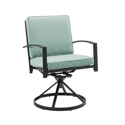 Kaplan 2Pc Swivel Outdoor Dining Chair Set - 2 Swivel Chairs