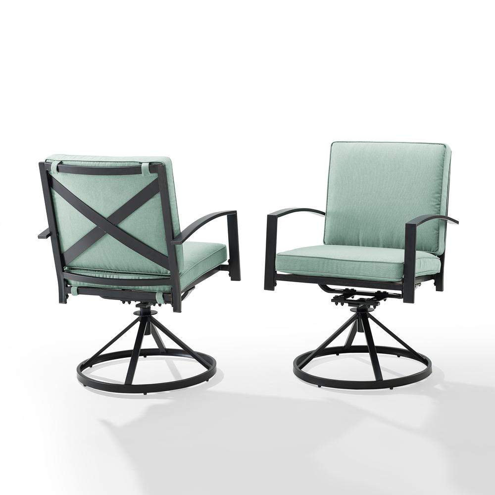 Kaplan 2Pc Swivel Outdoor Dining Chair Set - 2 Swivel Chairs