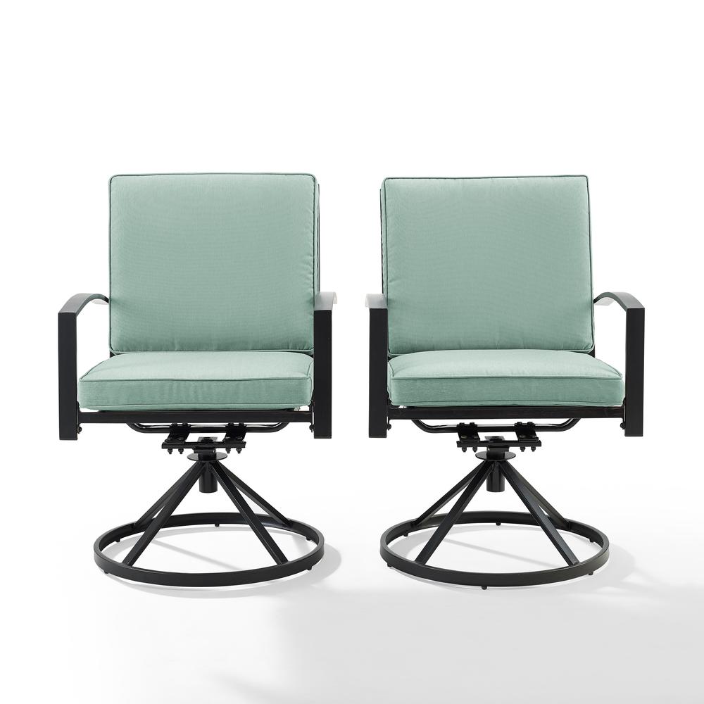 Kaplan 2Pc Swivel Outdoor Dining Chair Set - 2 Swivel Chairs
