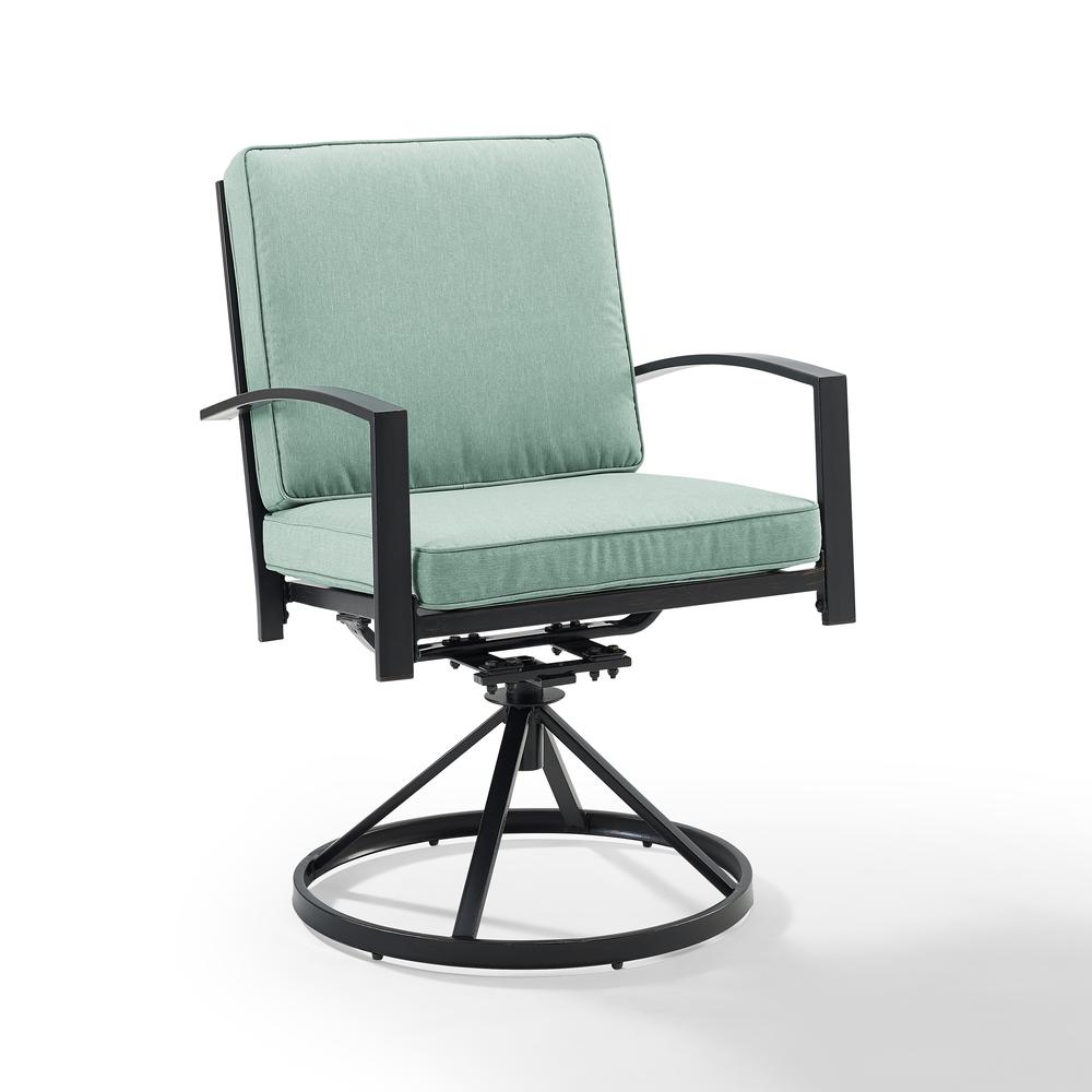 Kaplan 2Pc Swivel Outdoor Dining Chair Set - 2 Swivel Chairs