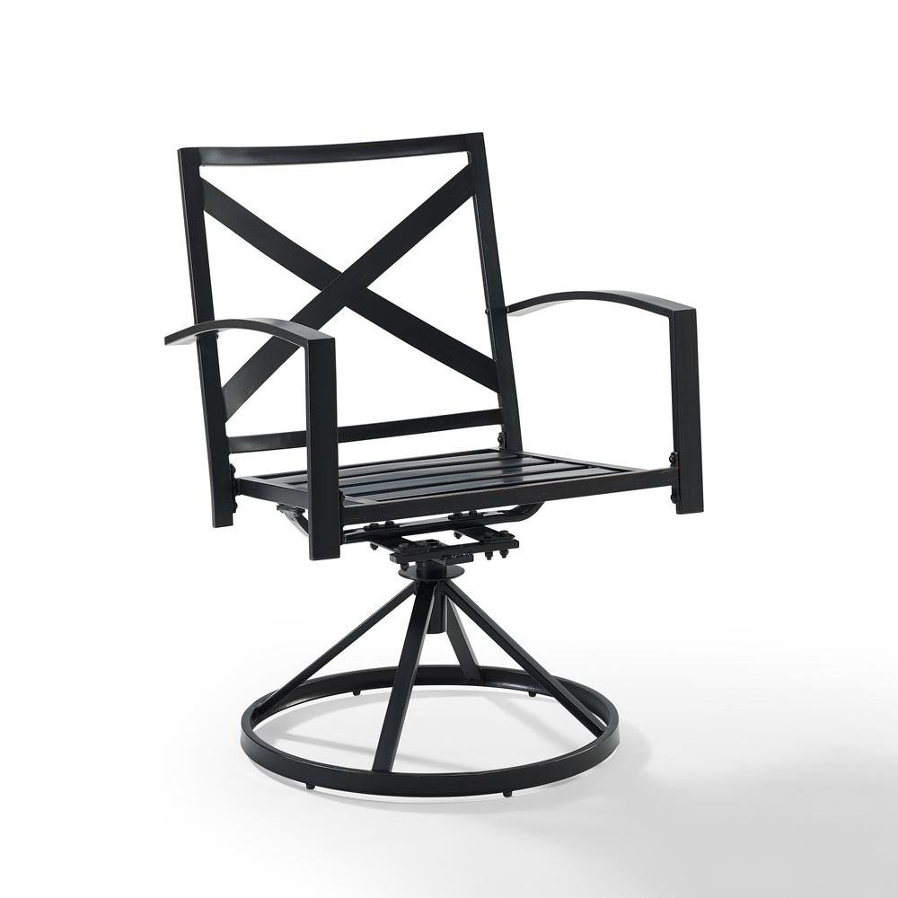 Kaplan 2Pc Swivel Outdoor Dining Chair Set - 2 Swivel Chairs