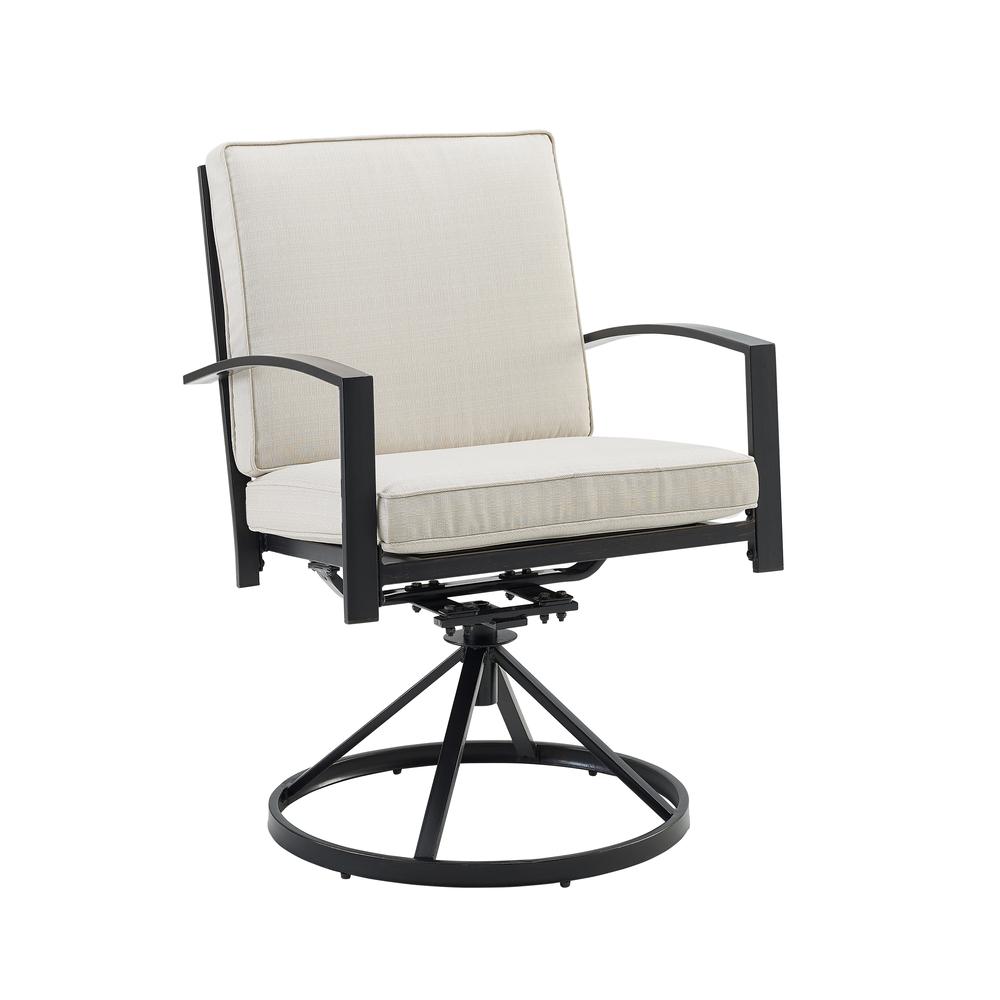 Kaplan 2Pc Swivel Outdoor Dining Chair Set - 2 Swivel Chairs