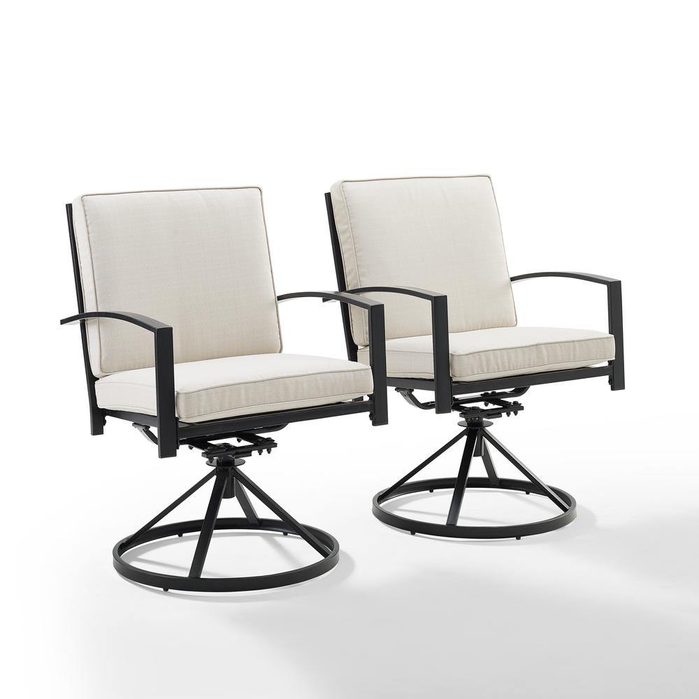 Kaplan 2Pc Swivel Outdoor Dining Chair Set - 2 Swivel Chairs