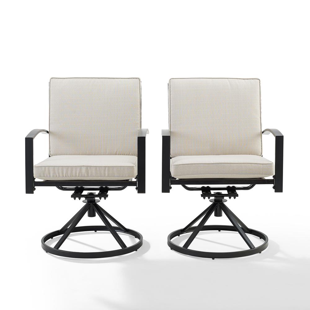 Kaplan 2Pc Swivel Outdoor Dining Chair Set - 2 Swivel Chairs