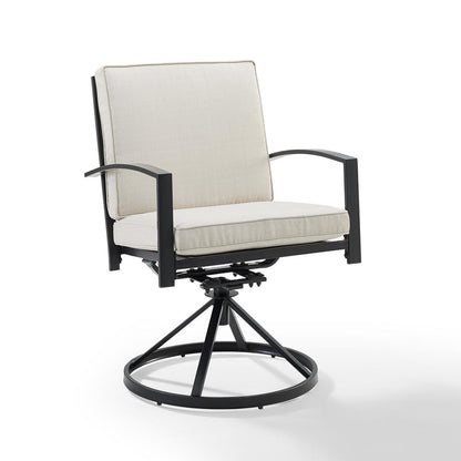 Kaplan 2Pc Swivel Outdoor Dining Chair Set - 2 Swivel Chairs