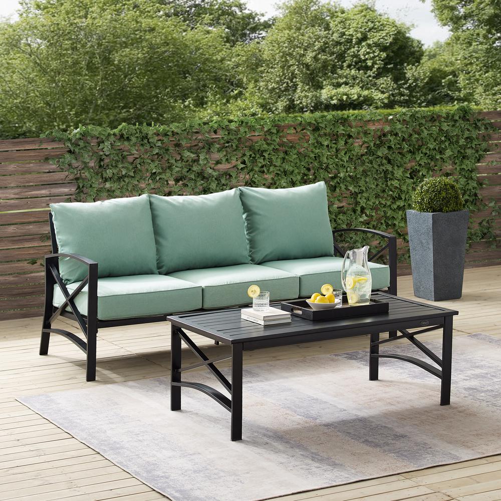 Kaplan 2Pc Outdoor Sofa Patio Furniture Set - Sofa & Coffee Table