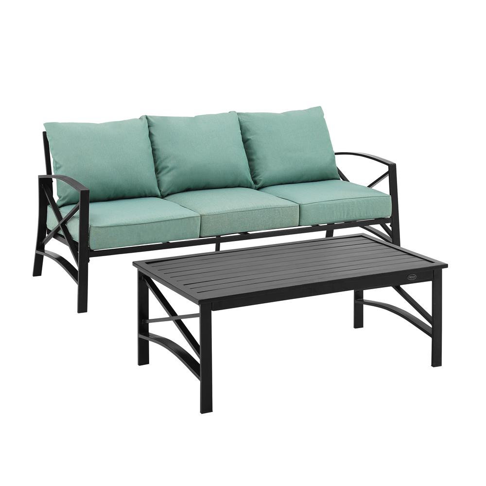 Kaplan 2Pc Outdoor Sofa Patio Furniture Set - Sofa & Coffee Table