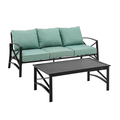 Kaplan 2Pc Outdoor Sofa Patio Furniture Set - Sofa & Coffee Table