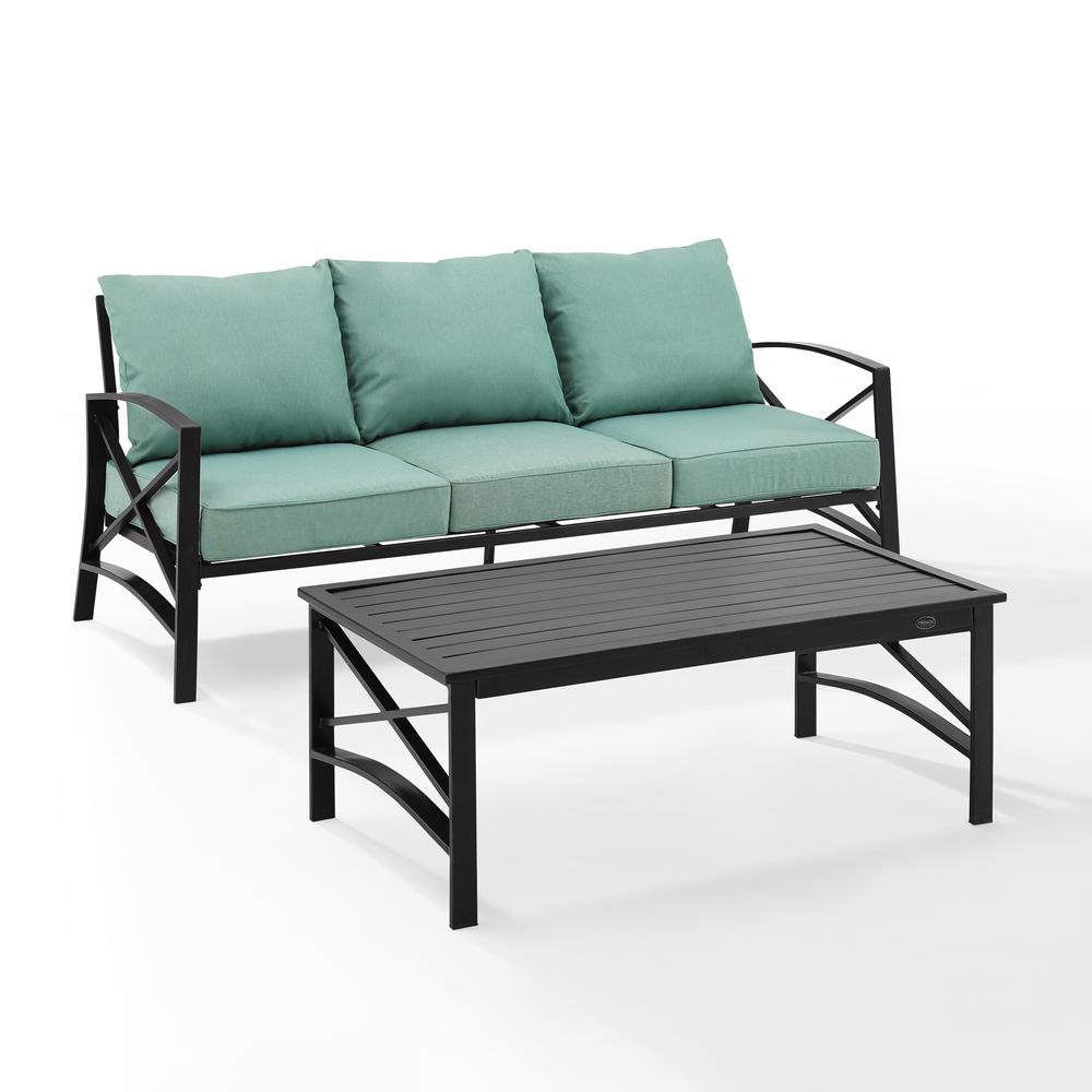 Kaplan 2Pc Outdoor Sofa Patio Furniture Set - Sofa & Coffee Table