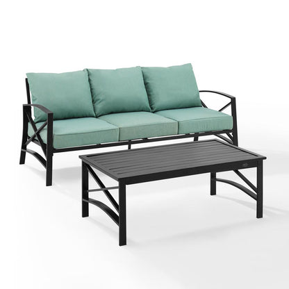 Kaplan 2Pc Outdoor Sofa Patio Furniture Set - Sofa & Coffee Table