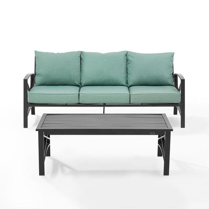 Kaplan 2Pc Outdoor Sofa Patio Furniture Set - Sofa & Coffee Table