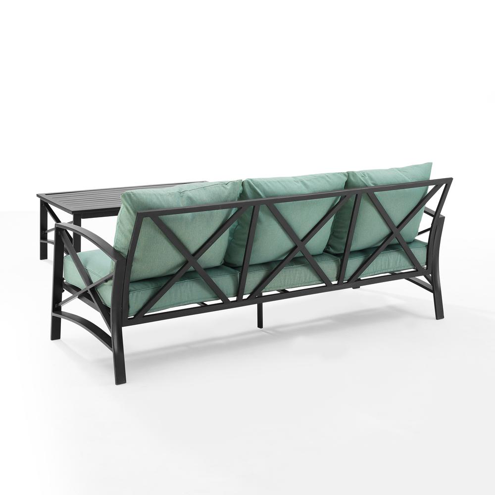 Kaplan 2Pc Outdoor Sofa Patio Furniture Set - Sofa & Coffee Table