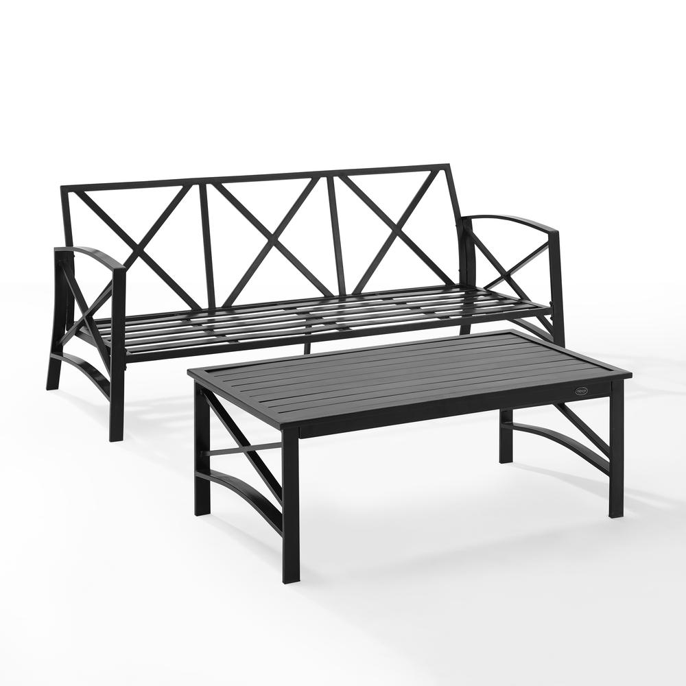 Kaplan 2Pc Outdoor Sofa Patio Furniture Set - Sofa & Coffee Table