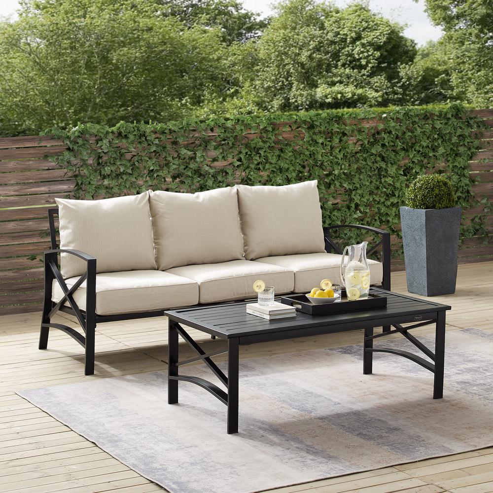 Kaplan 2Pc Outdoor Sofa Patio Furniture Set - Sofa & Coffee Table