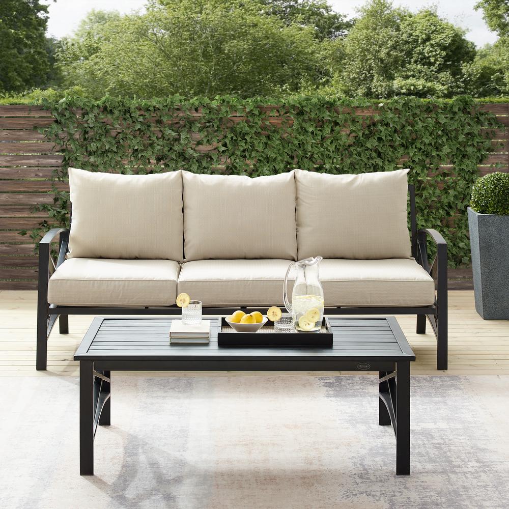 Kaplan 2Pc Outdoor Sofa Patio Furniture Set - Sofa & Coffee Table