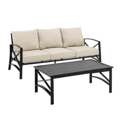 Kaplan 2Pc Outdoor Sofa Patio Furniture Set - Sofa & Coffee Table